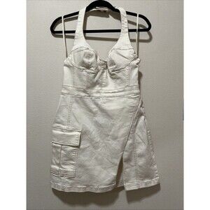 Urban Outfitters Jenny Denim Halter Bustier Mini Dress Women's Size Large
